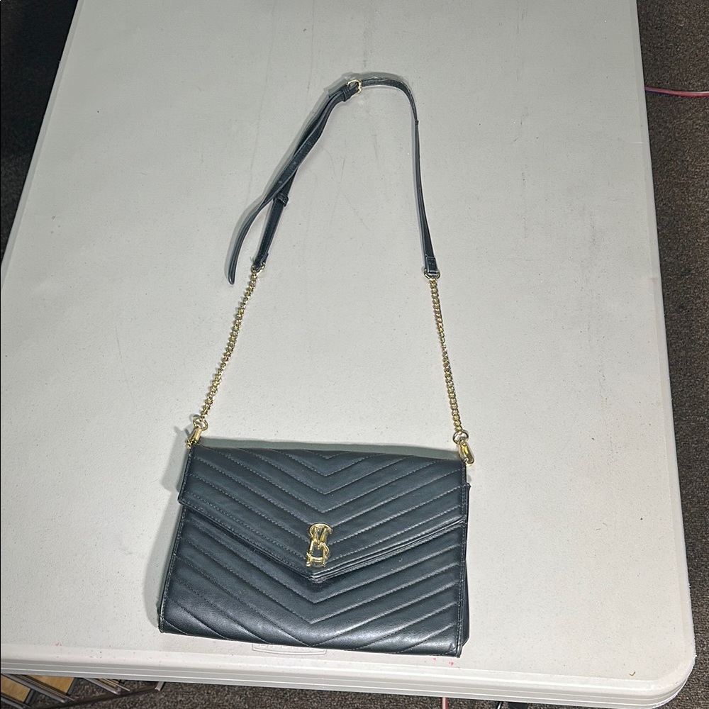 Steve Madden Black Quilted Crossbody Bag